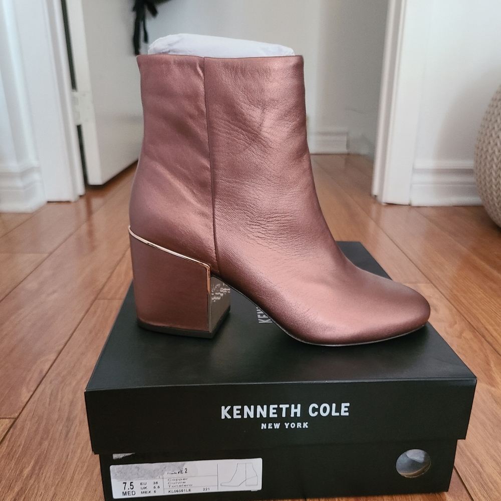 NEW Kenneth Cole Reeve 2 leather bootie - Picture 4 of 9